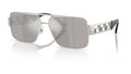Lunettes de soleil Versace VE2290 10016G – Argent – vue de trois quarts.