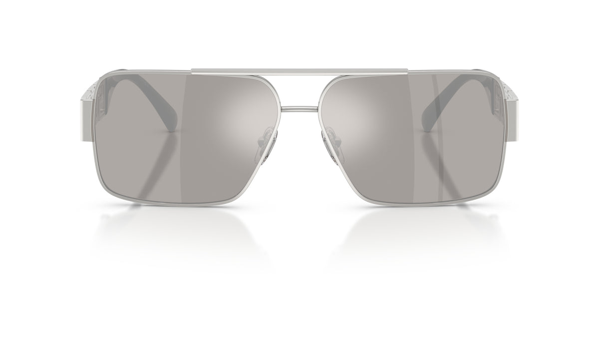 Lunettes de soleil Versace VE2290 10016G – Argent – vue de face.