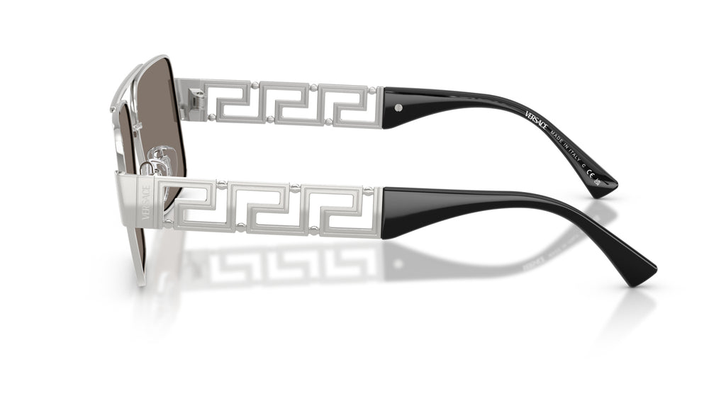 Lunettes de soleil Versace VE2290 10016G – Argent – vue de profil.