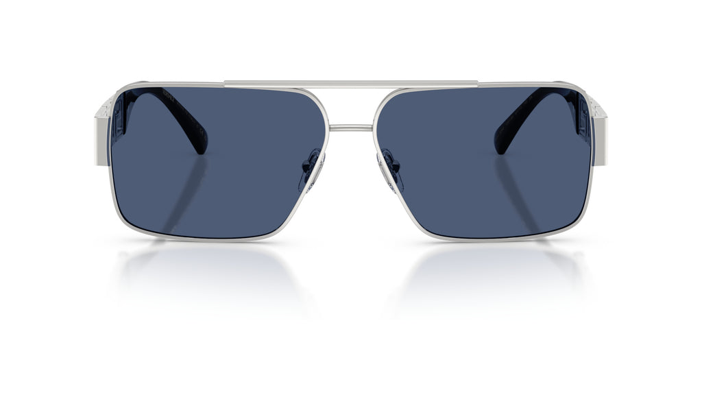 Lunettes de soleil Versace VE2290 100180 – Argent – vue de face.