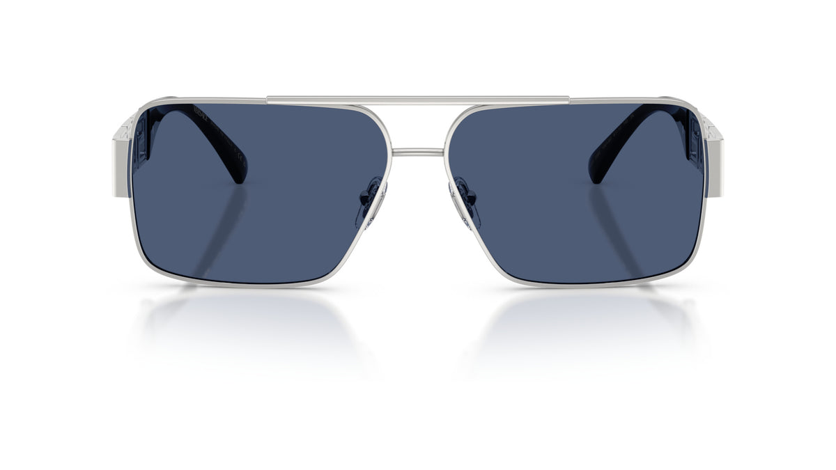 Lunettes de soleil Versace VE2290 100180 – Argent – vue de face.