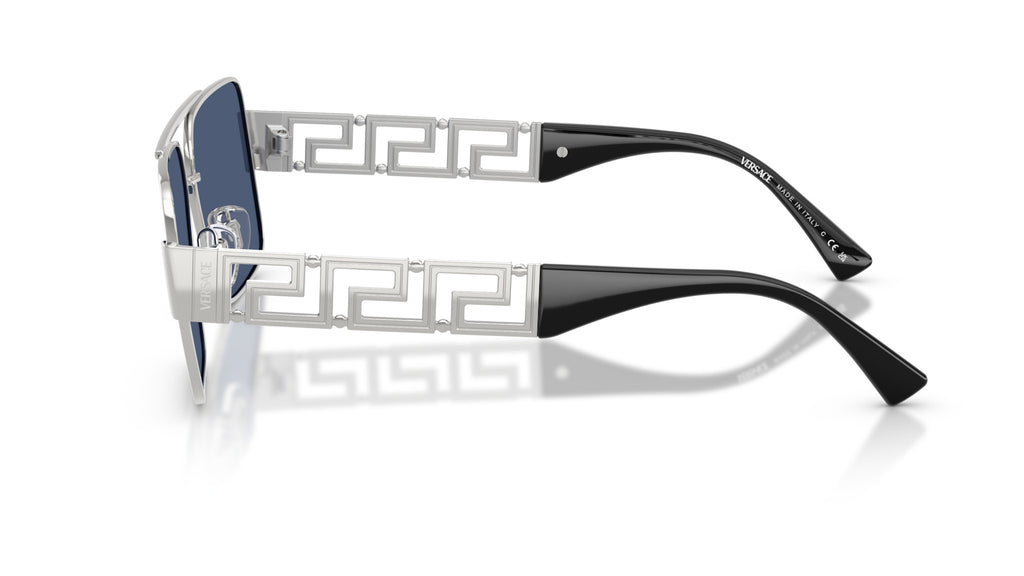 Lunettes de soleil Versace VE2290 100180 – Argent – vue de profil.
