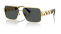 Lunettes de soleil Versace VE2290 100287 – Or – vue de trois quarts.