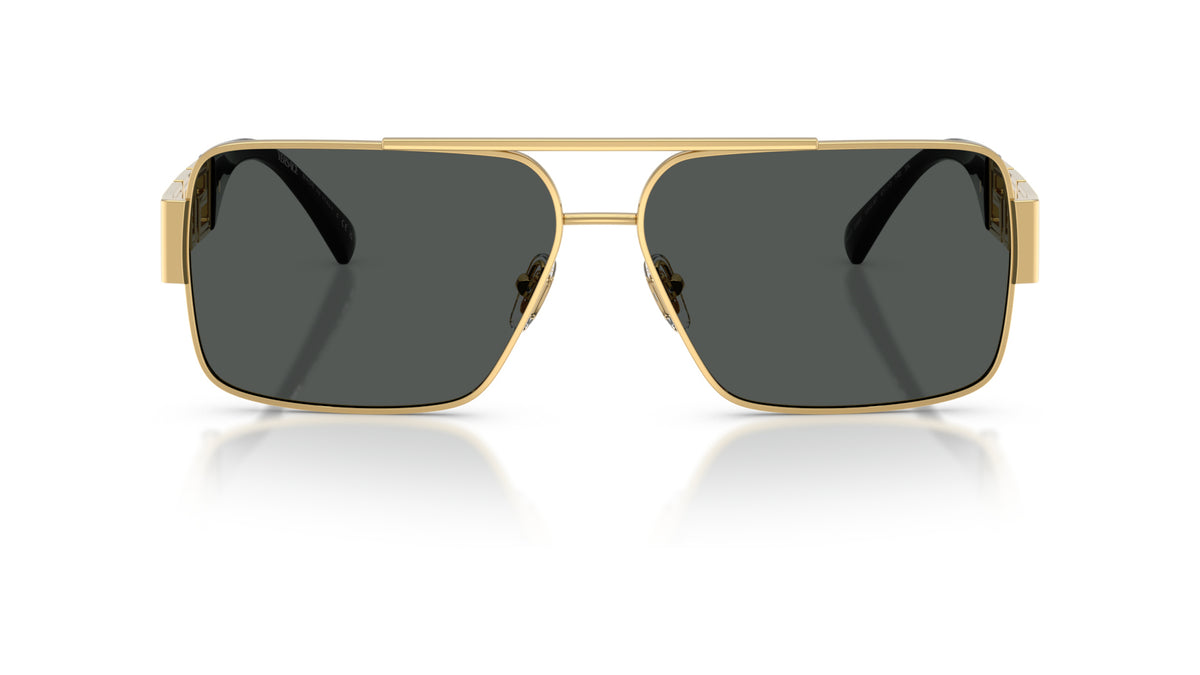 Lunettes de soleil Versace VE2290 100287 – Or – vue de face.