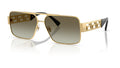 Lunettes de soleil Versace VE2290 10028E – Or – vue de trois quarts.