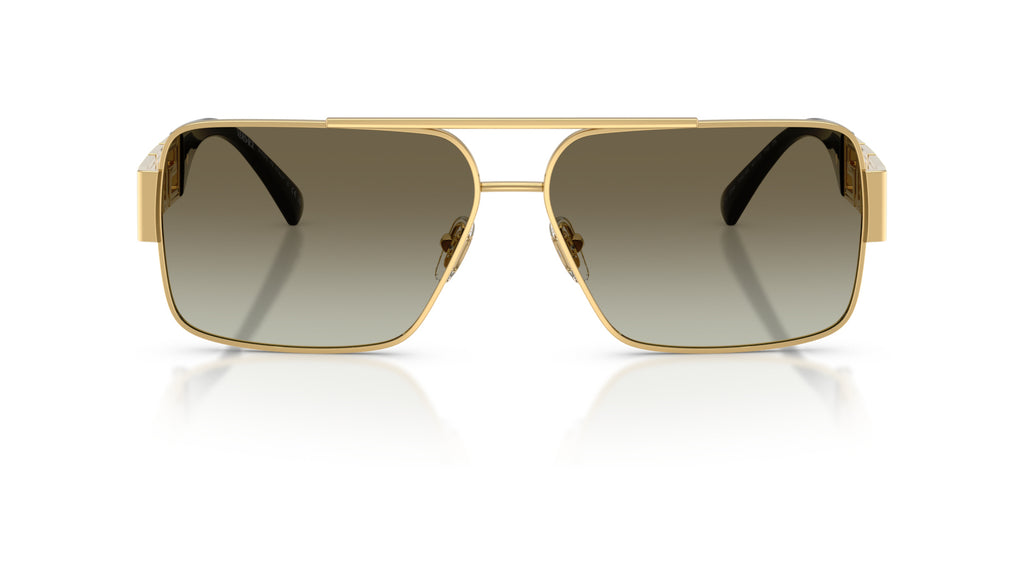 Lunettes de soleil Versace VE2290 10028E – Or – vue de face.