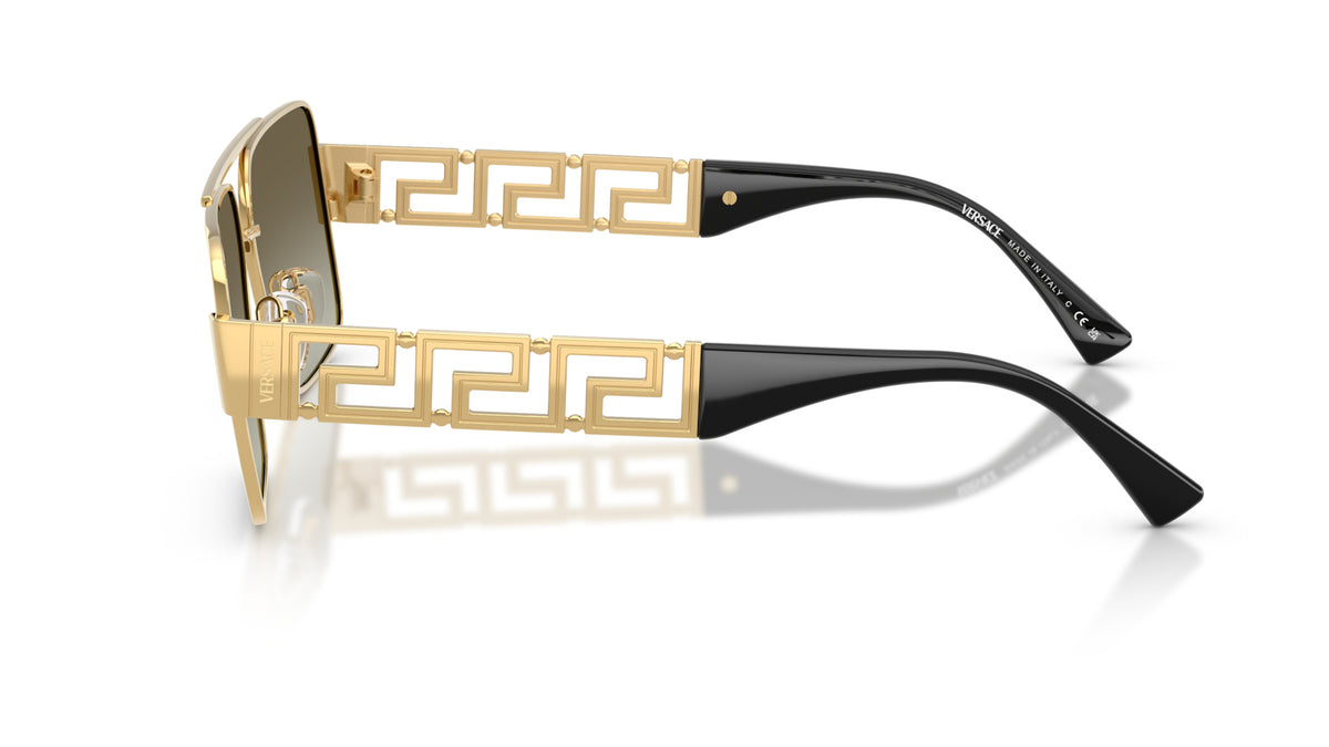 Lunettes de soleil Versace VE2290 10028E – Or – vue de profil.