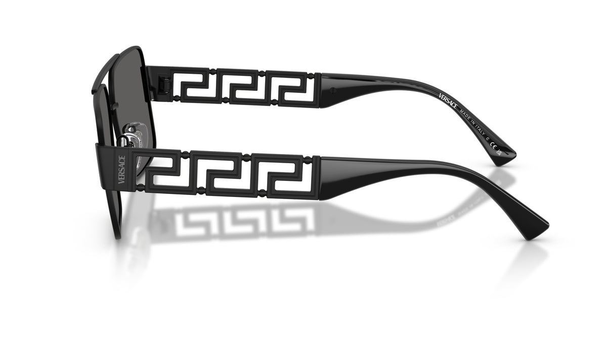 Lunettes de soleil Versace VE2290 12616G – Noir mat – vue de profil.
