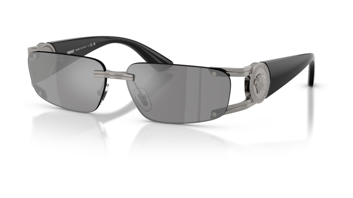 Lunettes de soleil Versace VE2291 10006G – Gunmetal – vue de trois quarts.