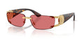 Lunettes de soleil Versace VE2291 100275 – Or – vue de trois quarts.