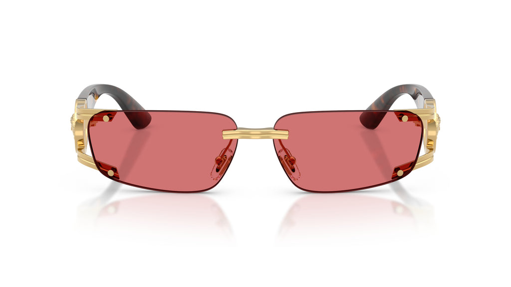 Lunettes de soleil Versace VE2291 100275 – Or – vue de face.