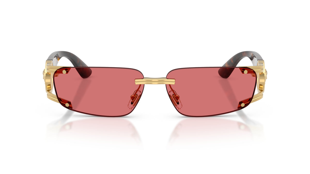 Lunettes de soleil Versace VE2291 100275 – Or – vue de face.