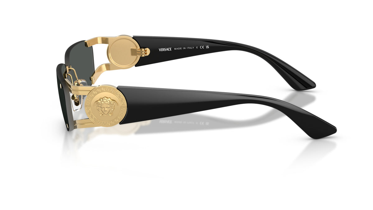 Lunettes de soleil Versace VE2291 100287 – Or – vue de profil.