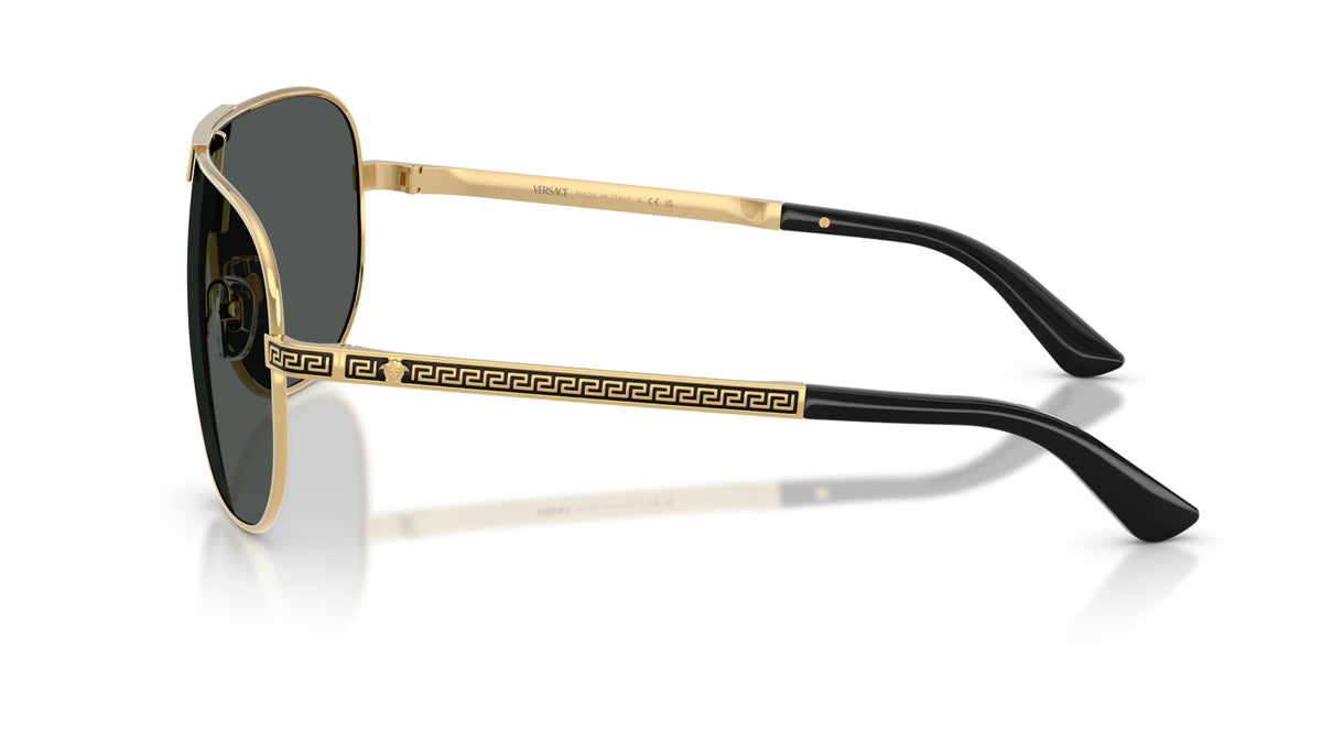 Lunettes de soleil Versace VE2293 100287 – Or – vue de profil.