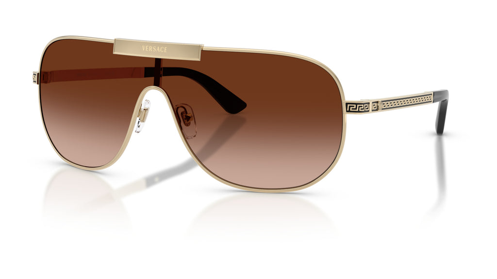Lunettes de soleil Versace VE2293 125213 – Or Pâle – vue de trois quarts.