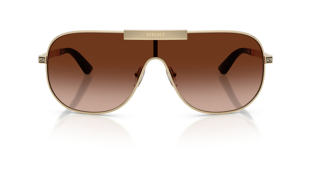 Lunettes de soleil Versace VE2293 125213 – Or Pâle – vue de face.