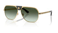 Lunettes de soleil Versace VE2294 10028E – Or – vue de trois quarts.
