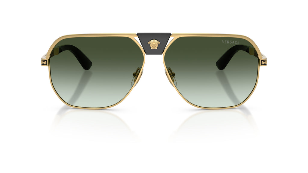 Lunettes de soleil Versace VE2294 10028E – Or – vue de face.