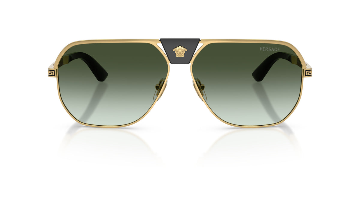 Lunettes de soleil Versace VE2294 10028E – Or – vue de face.