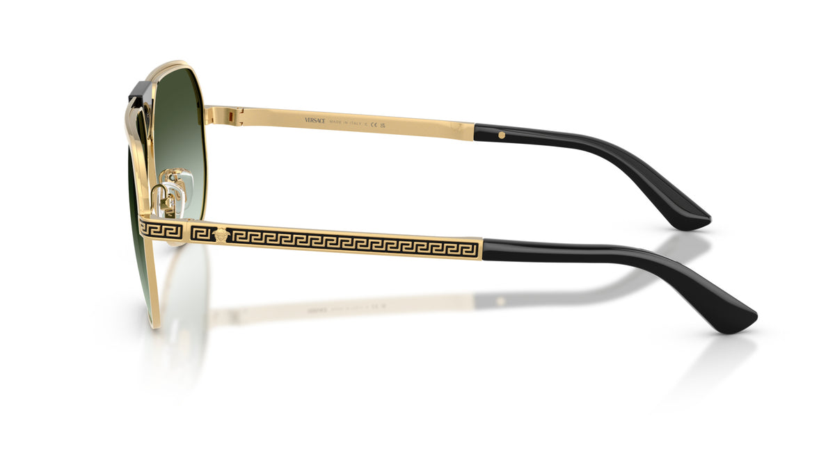 Lunettes de soleil Versace VE2294 10028E – Or – vue de profil.