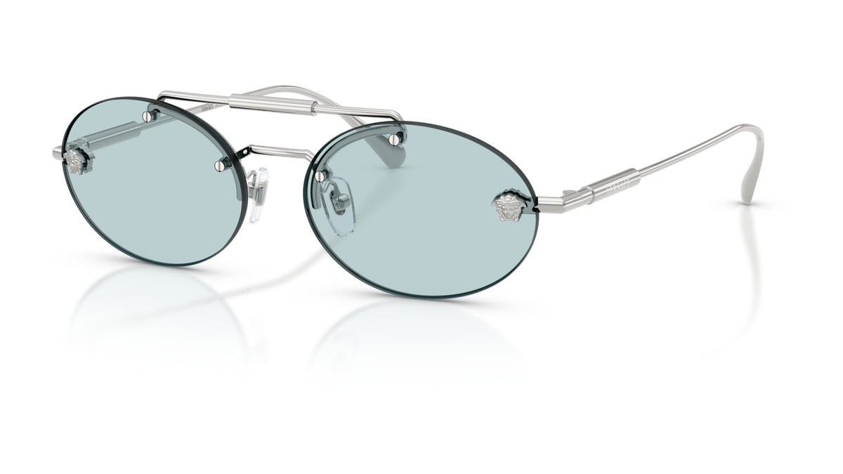Lunettes de soleil Versace VE2295 1000/1 – Argent – vue de trois quarts.