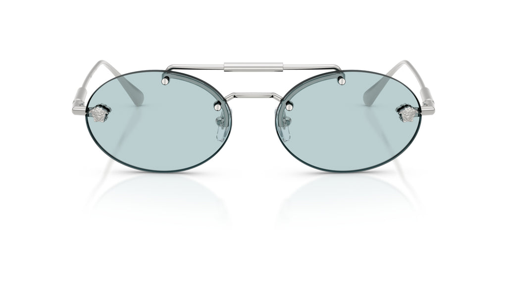 Lunettes de soleil Versace VE2295 1000/1 – Argent – vue de face.