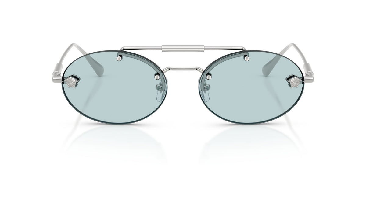 Lunettes de soleil Versace VE2295 1000/1 – Argent – vue de face.
