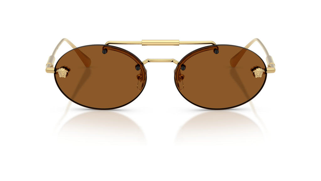 Lunettes de soleil Versace VE2295 100273 – Or – vue de face.