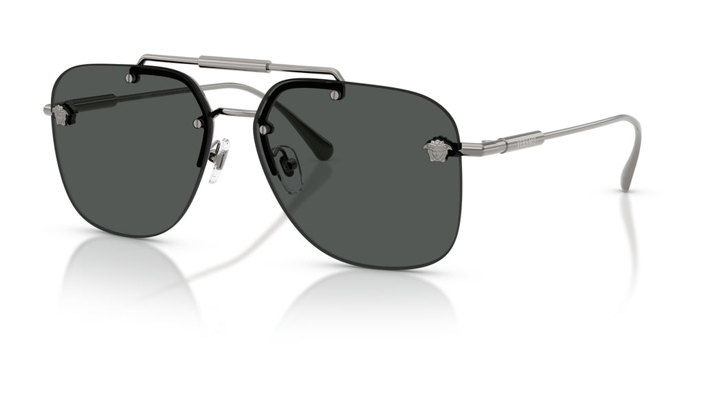Lunettes de soleil Versace VE2296 100187 – Gunmetal – vue de trois quarts.