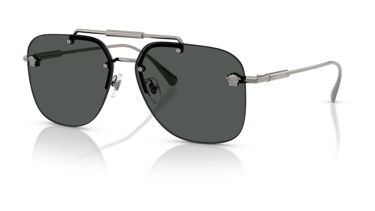 Lunettes de soleil Versace VE2296 100187 – Gunmetal – vue de trois quarts.