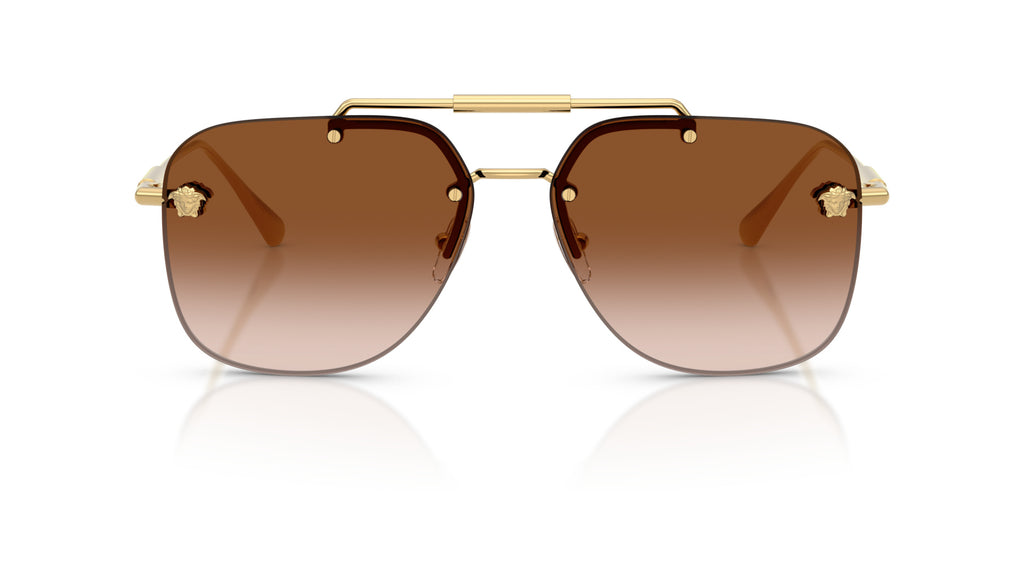 Lunettes de soleil Versace VE2296 100213 – Or – vue de face.