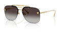 Lunettes de soleil Versace VE2296 100284 – Or – vue de trois quarts.