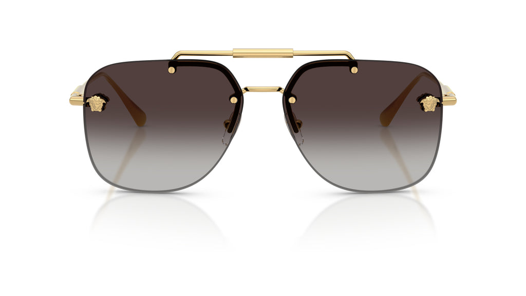 Lunettes de soleil Versace VE2296 100284 – Or – vue de face.