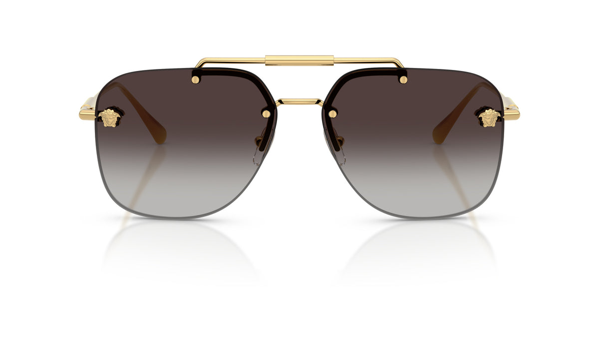Lunettes de soleil Versace VE2296 100284 – Or – vue de face.