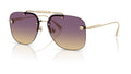 Lunettes de soleil Versace VE2296 125270 – Or Pâle – vue de trois quarts.