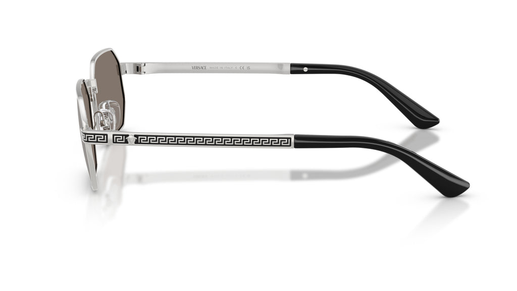 Lunettes de soleil Versace VE2297 10006G – Argent – vue de profil.