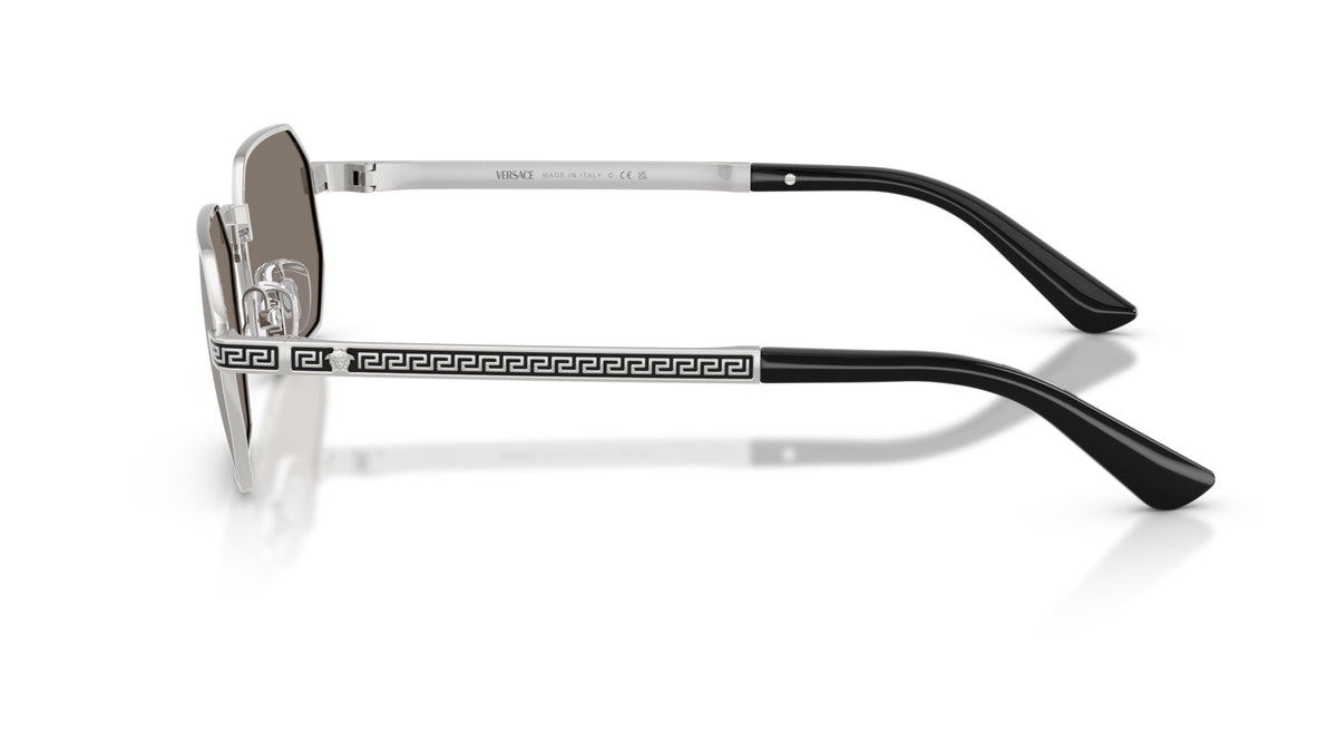 Lunettes de soleil Versace VE2297 10006G – Argent – vue de profil.