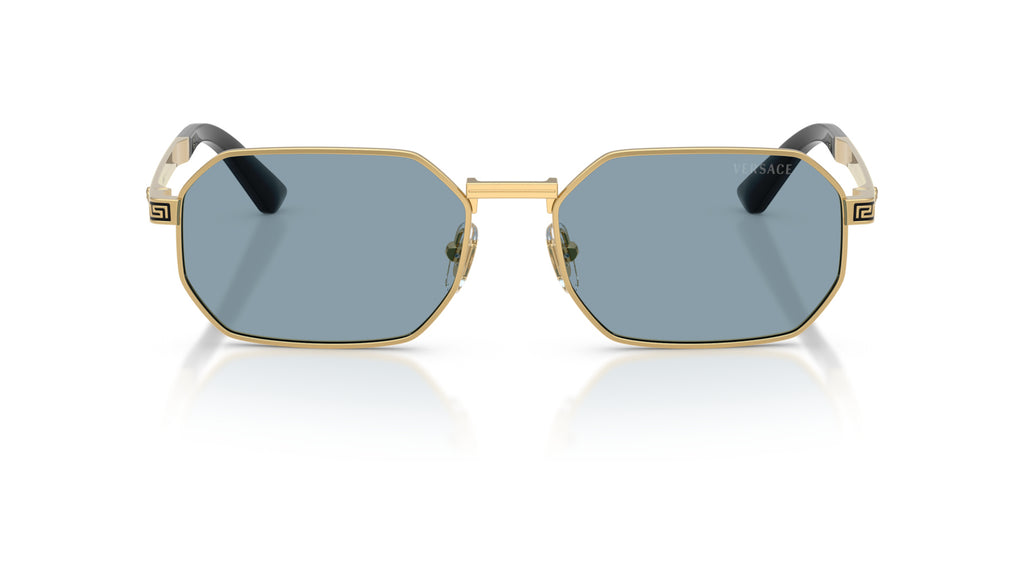 Lunettes de soleil Versace VE2297 100280 – Or – vue de face.