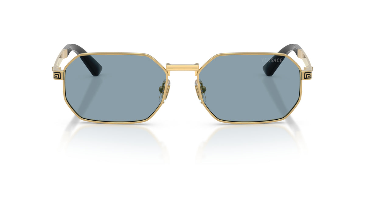 Lunettes de soleil Versace VE2297 100280 – Or – vue de face.