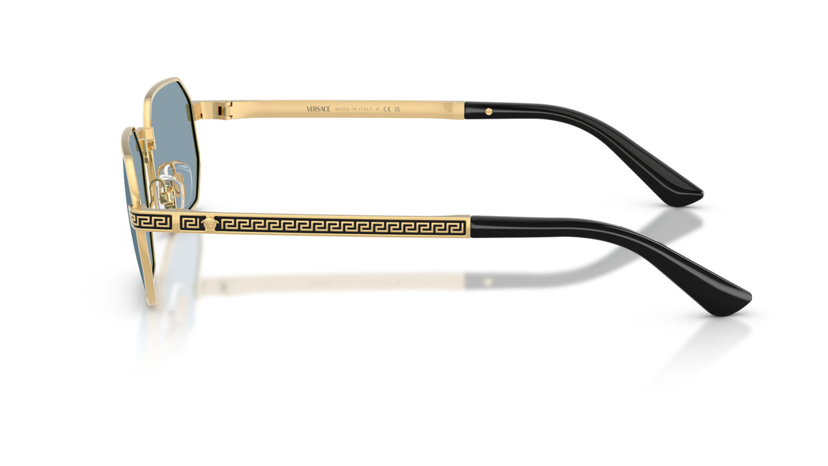 Lunettes de soleil Versace VE2297 100280 – Or – vue de profil.