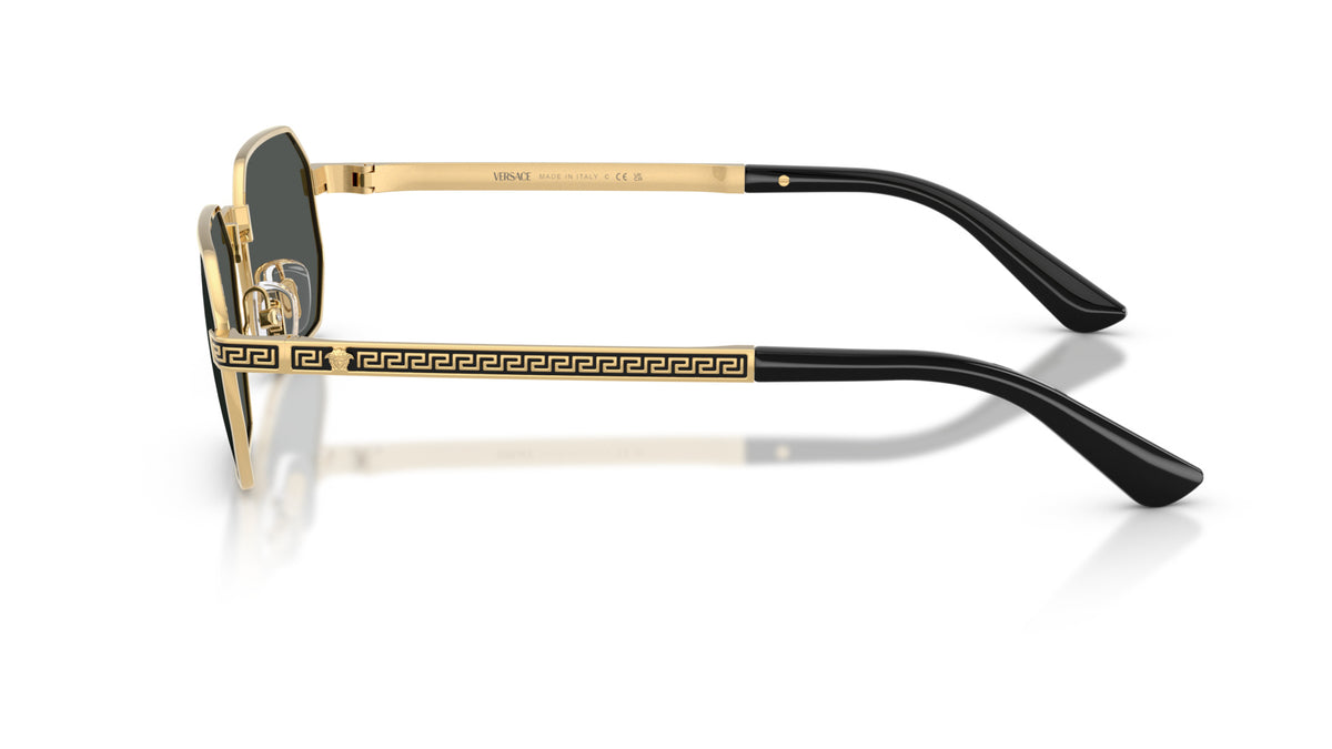 Lunettes de soleil Versace VE2297 100287 – Or – vue de profil.