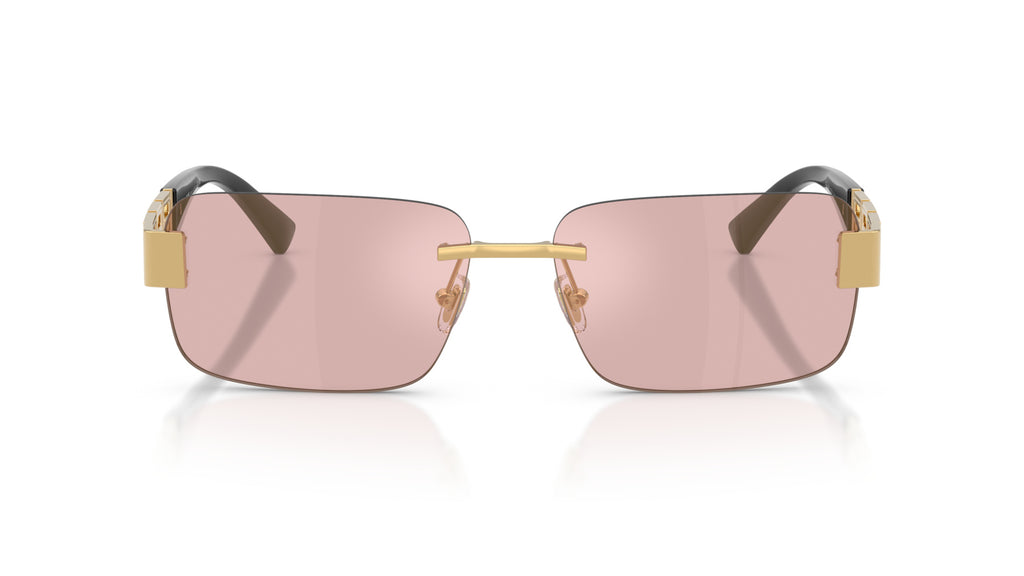 Lunettes de soleil Versace VE2298 10021T – Or – vue de face.