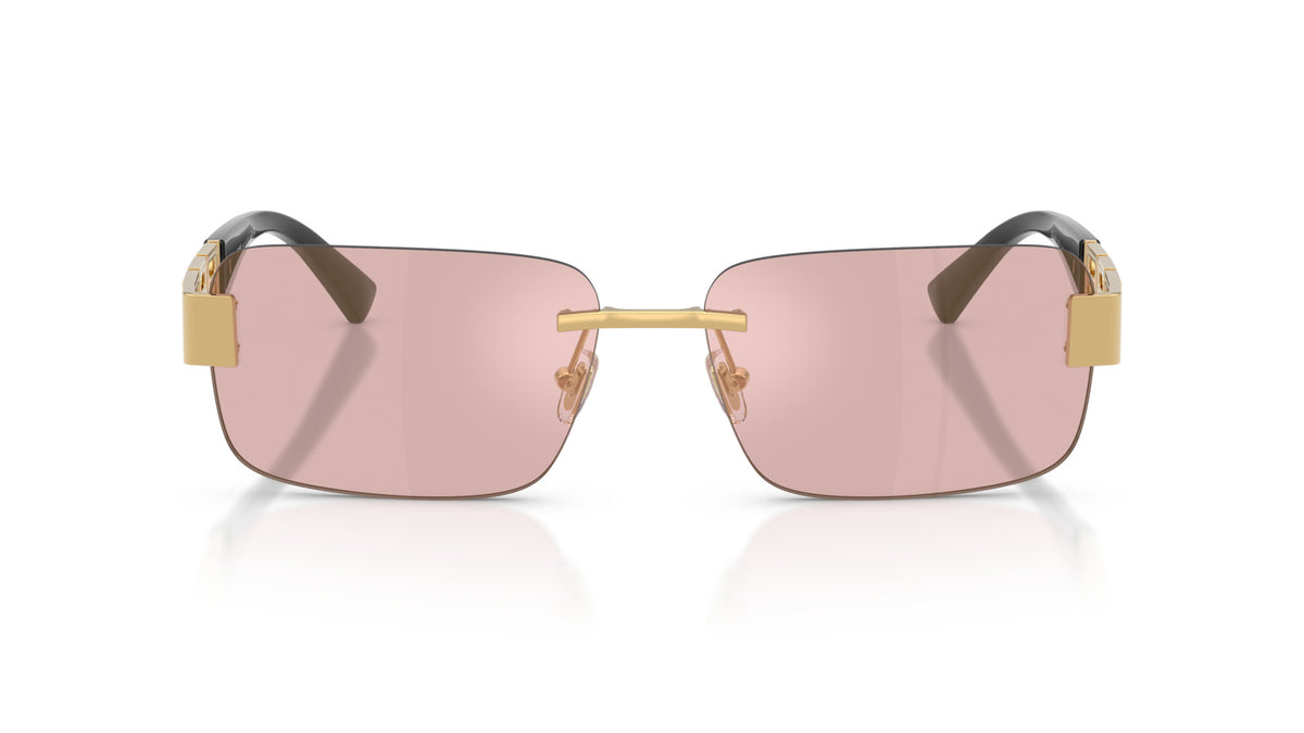 Lunettes de soleil Versace VE2298 10021T – Or – vue de face.