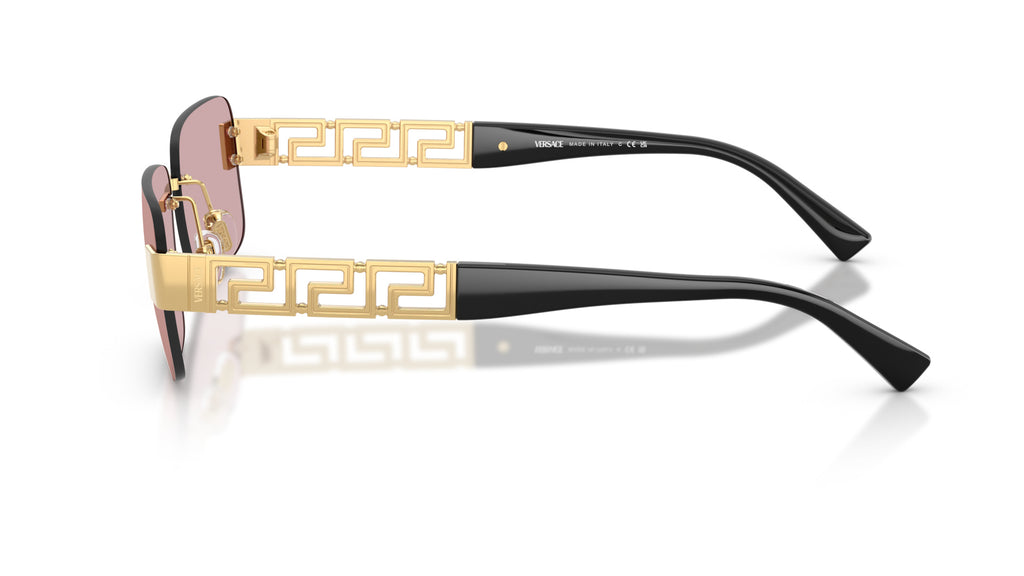Lunettes de soleil Versace VE2298 10021T – Or – vue de profil.