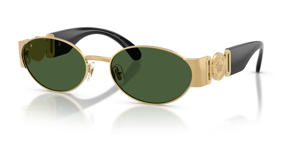 Lunettes de soleil Versace VE2299 100271 – Or – vue de trois quarts.