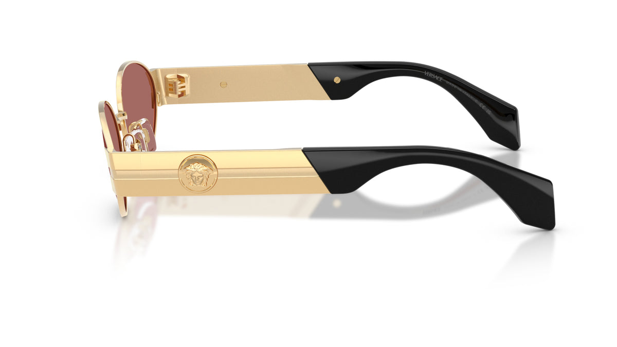 Lunettes de soleil Versace VE2301 152369 – Or Versace – vue de profil.