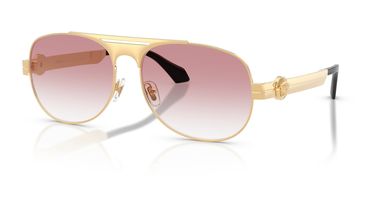 Lunettes de soleil Versace VE2302 15233B – Or Versace – vue de trois quarts.