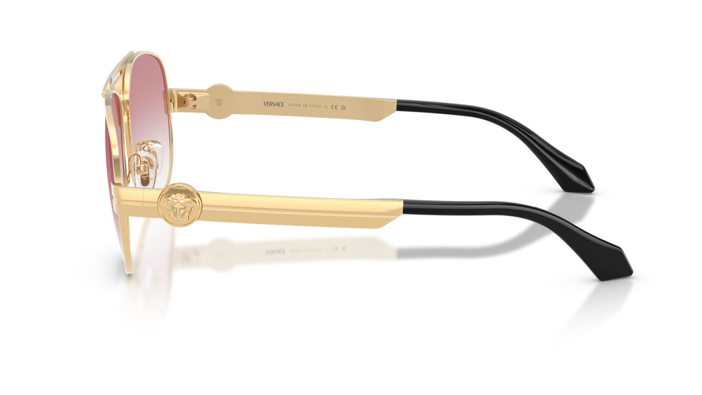 Lunettes de soleil Versace VE2302 15233B – Or Versace – vue de profil.