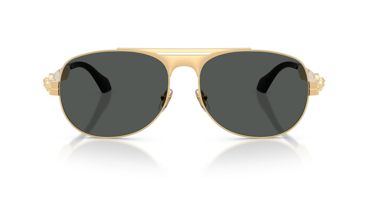 Lunettes de soleil Versace VE2302 152387 – Or Versace – vue de face.