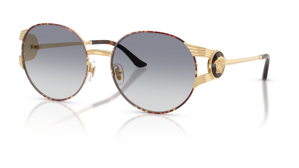 Lunettes de soleil Versace VE2303 152579 – Or Versace/Havana – vue de trois quarts.